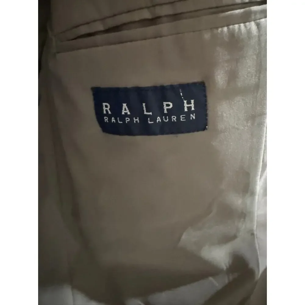 Ralph Lauren Men's Gray‎ Wool Blend Blazer Jacket Size 42L Formal
